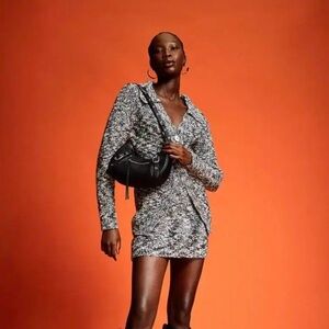 H&M Rib-knit Cardigan & Skirt Set